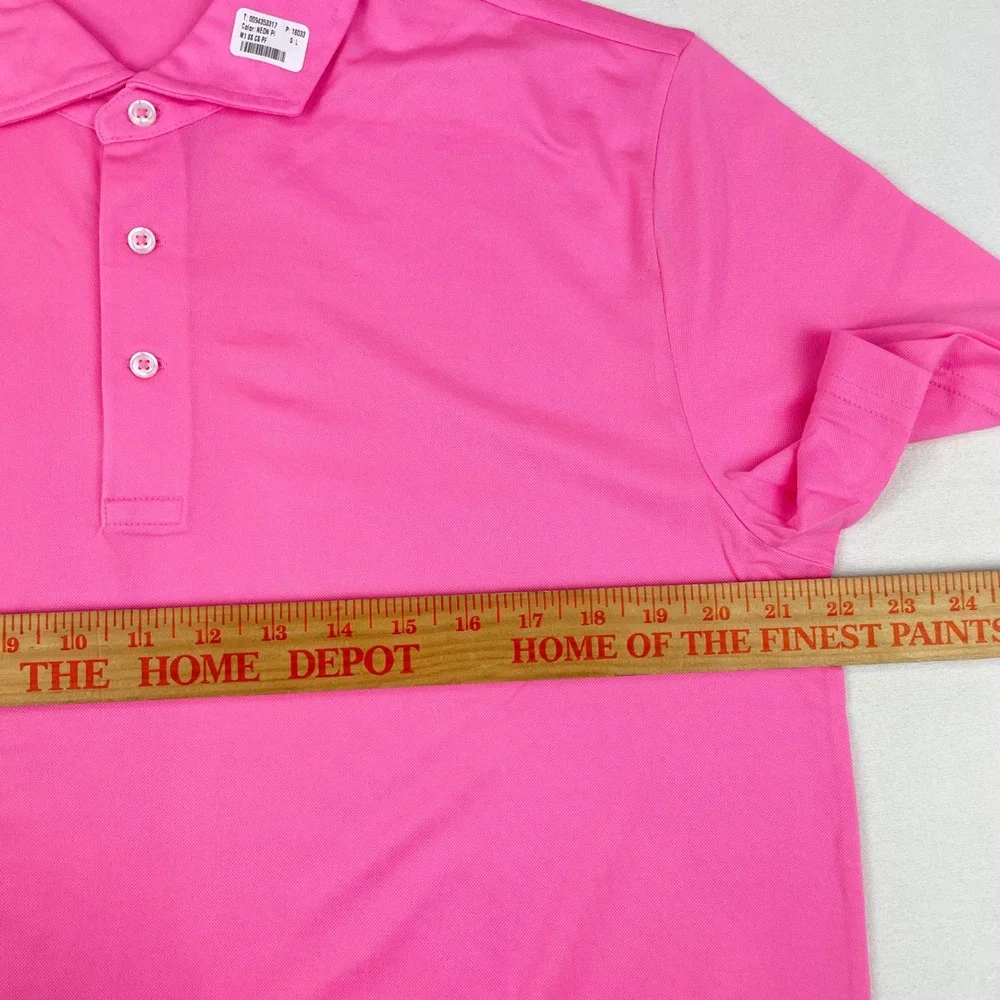 Ralph Lauren Mens Pro Fit Polo Shirt Pink Short Sleeve Performance Large NWOT